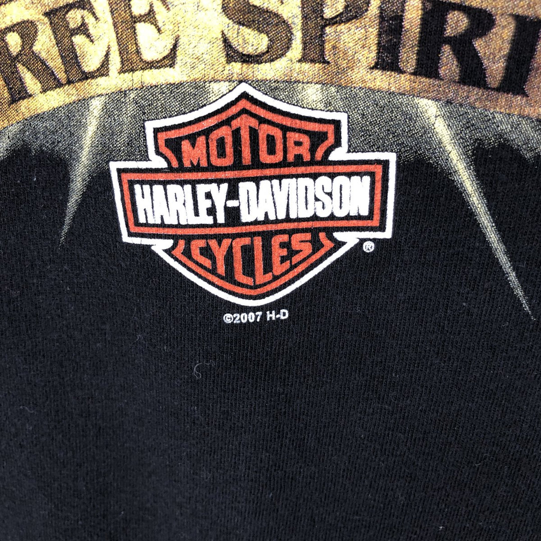 Harley-Davidson Eagle Pattern Motorcycle Bike T-shirt Made in USA Men's XXL cotton white type Vintage Second Hand