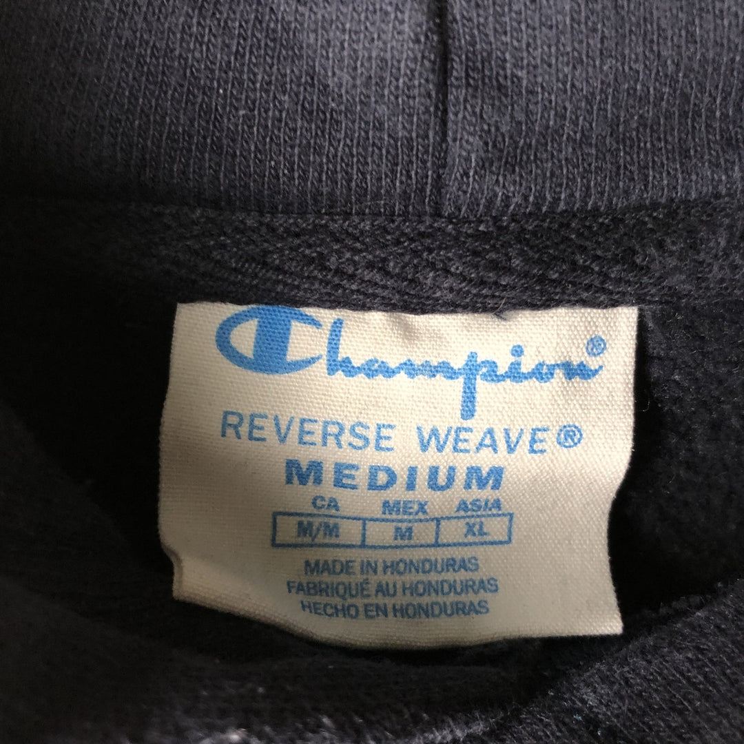 Champion REVERSE WEAVE Reverse Weave Plain Blank Sweatshirt Hoodie Men's M Size cotton navy blue type Vintage Second Hand