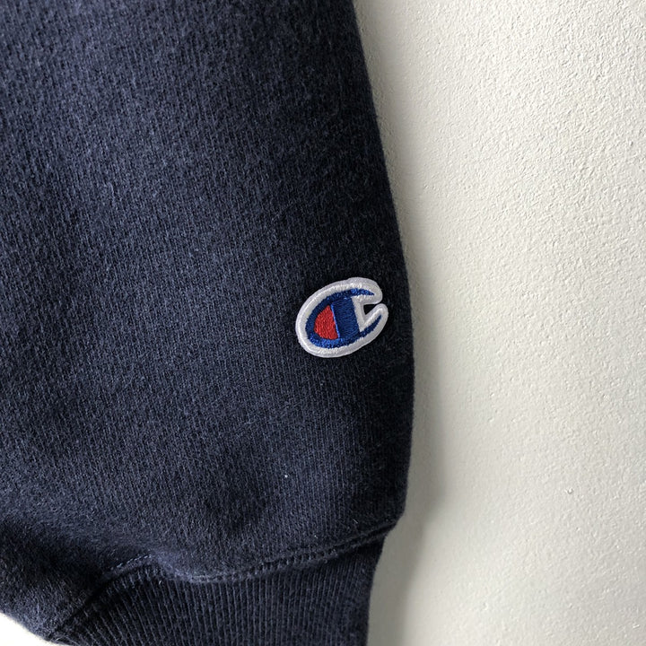 Champion REVERSE WEAVE Reverse Weave Plain Blank Sweatshirt Hoodie Men's M Size cotton navy blue type Vintage Second Hand