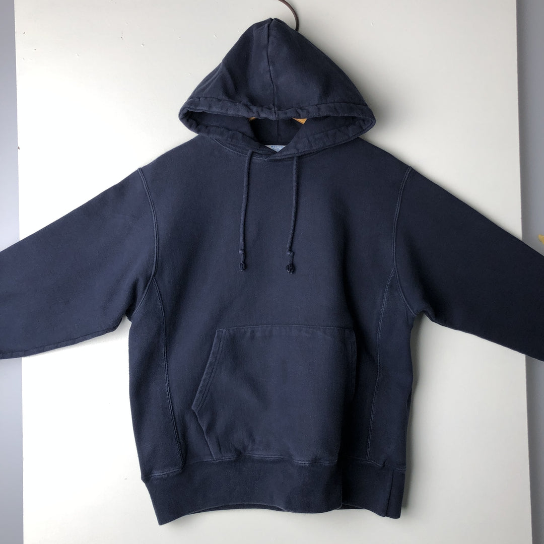 Champion REVERSE WEAVE Reverse Weave Plain Blank Sweatshirt Hoodie Men's M Size cotton navy blue type Vintage Second Hand