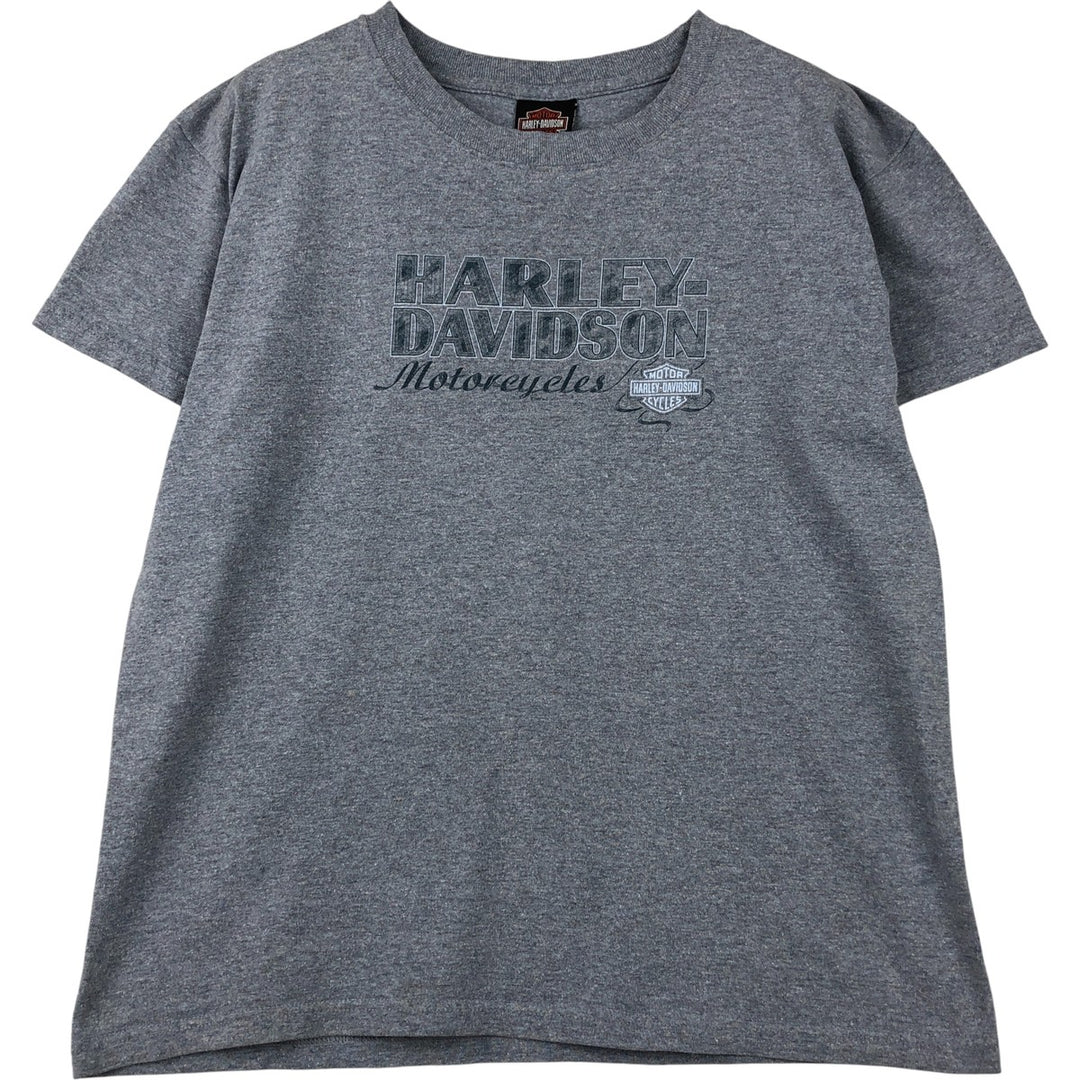 00'S Harley-Davidson Motorcycle Bike T-shirt Made in USA Men's L size cotton gray type Vintage Second Hand