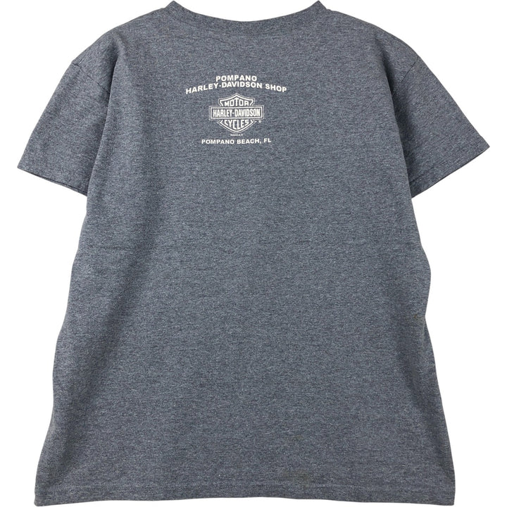 00'S Harley-Davidson Motorcycle Bike T-shirt Made in USA Men's L size cotton gray type Vintage Second Hand