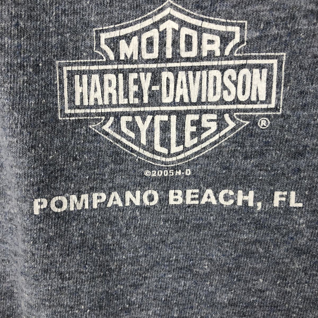 00'S Harley-Davidson Motorcycle Bike T-shirt Made in USA Men's L size cotton gray type Vintage Second Hand