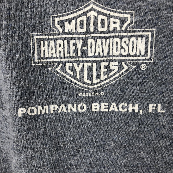 00'S Harley-Davidson Motorcycle Bike T-shirt Made in USA Men's L size cotton gray type Vintage Second Hand