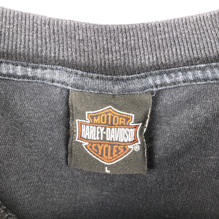 00'S Harley-Davidson Motorcycle Bike T-shirt Made in USA Men's L size cotton black type Vintage Second Hand