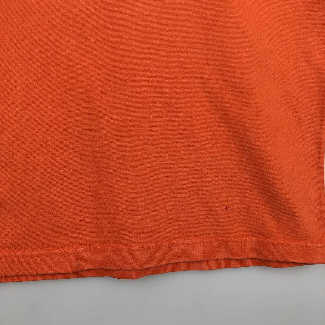 00'S Harley-Davidson Fire Pattern Motorcycle Bike T-Shirt Made in USA Men's XXL cotton orange type Vintage Second Hand