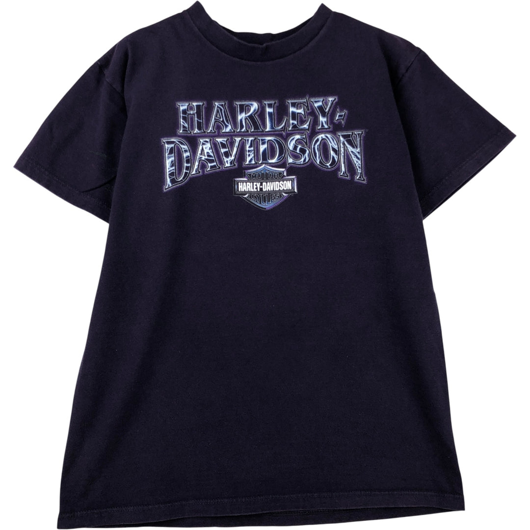 00'S Harley-Davidson Motorcycle Bike T-shirt Made in USA Men's M size cotton purple type Vintage Second Hand