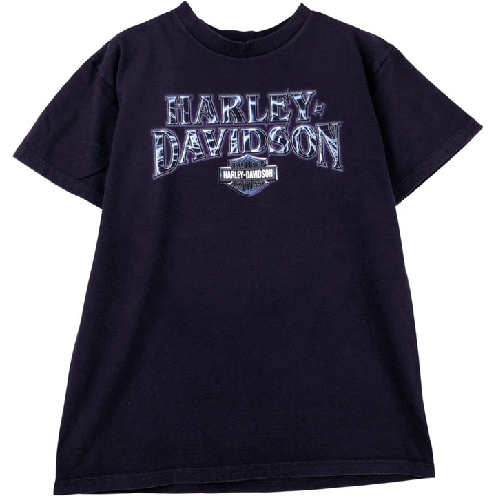 00'S Harley-Davidson Motorcycle Bike T-shirt Made in USA Men's M size cotton purple type Vintage Second Hand