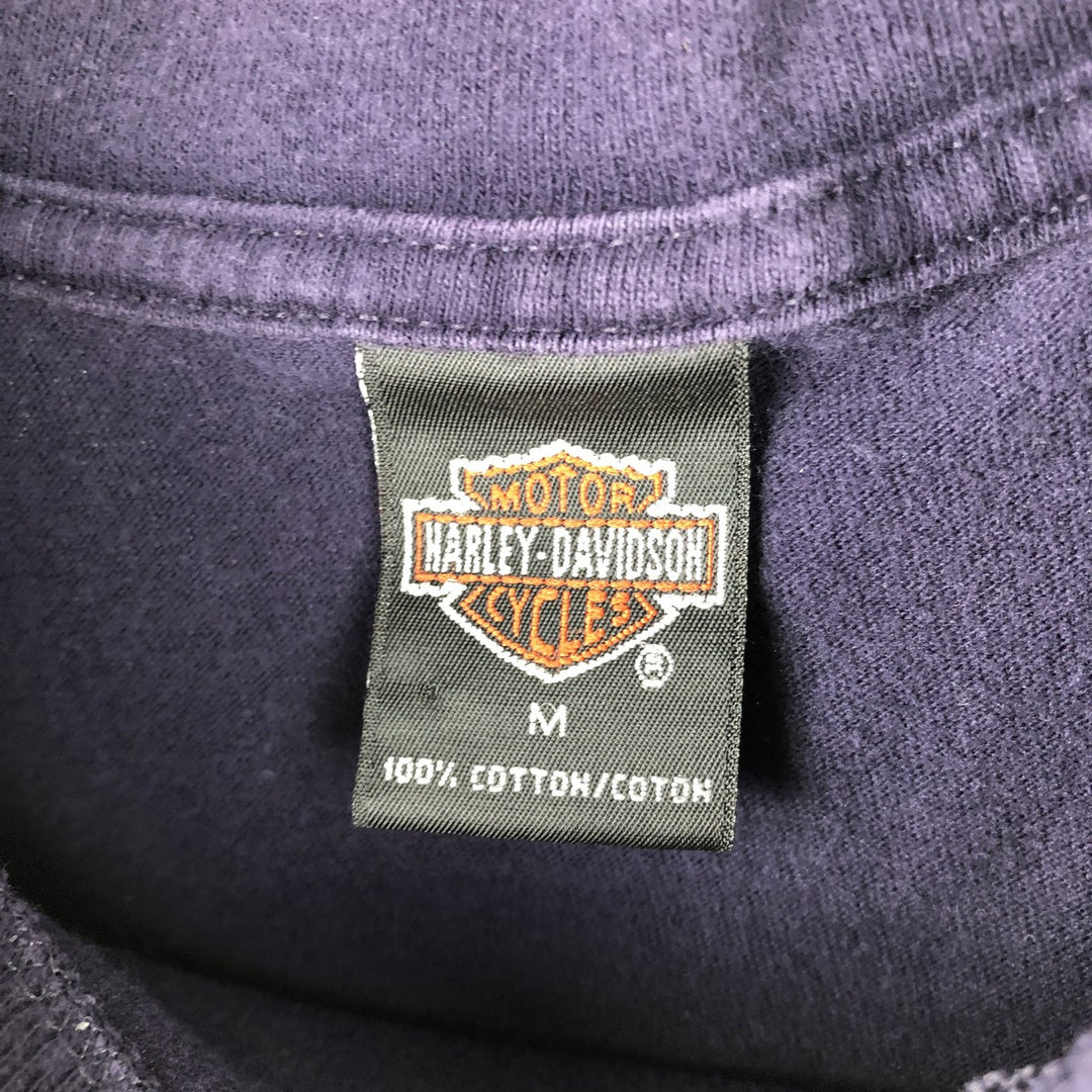 00'S Harley-Davidson Motorcycle Bike T-shirt Made in USA Men's M size cotton purple type Vintage Second Hand