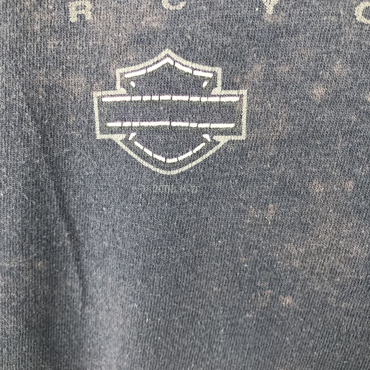 00'S Harley-Davidson Motorcycle Bike T-shirt Made in USA Men's XL cotton navy blue type Vintage Second Hand