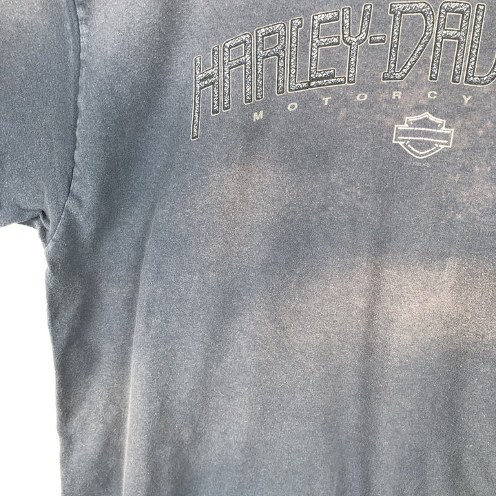 00'S Harley-Davidson Motorcycle Bike T-shirt Made in USA Men's XL cotton navy blue type Vintage Second Hand