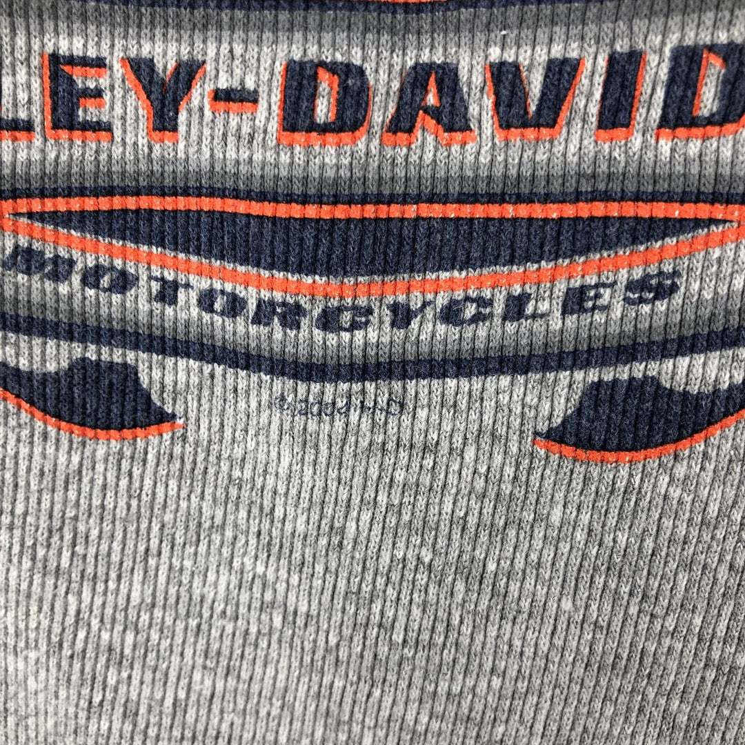 2000'S Harley-Davidson Sleeveless Fire Pattern Motorcycle T-Shirt, Made in USA, Men's Size L cotton gray type Vintage Second Hand