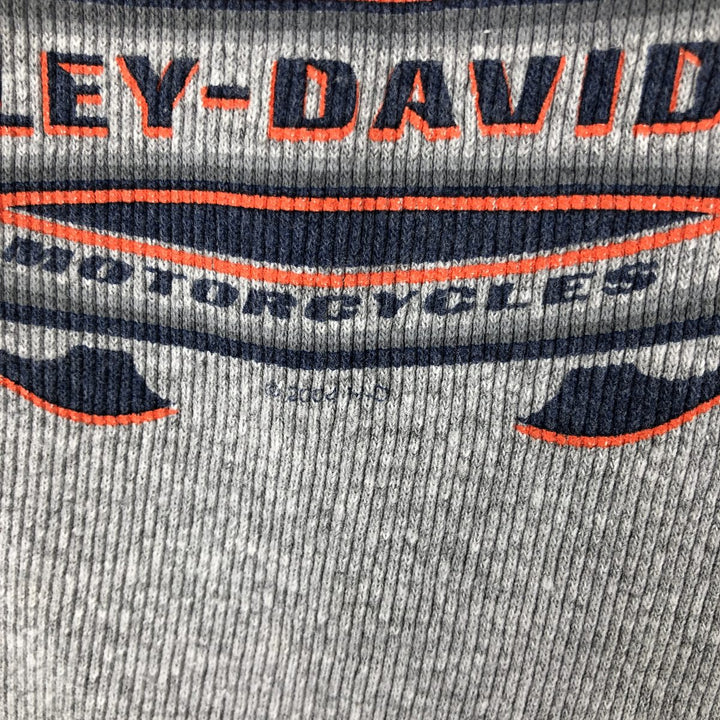 2000'S Harley-Davidson Sleeveless Fire Pattern Motorcycle T-Shirt, Made in USA, Men's Size L cotton gray type Vintage Second Hand