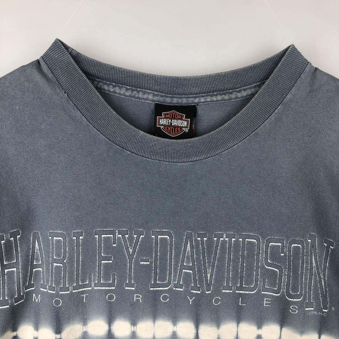 00'S Harley-Davidson Motorcycle Bike T-shirt Made in USA Men's L size cotton gray type Vintage Second Hand