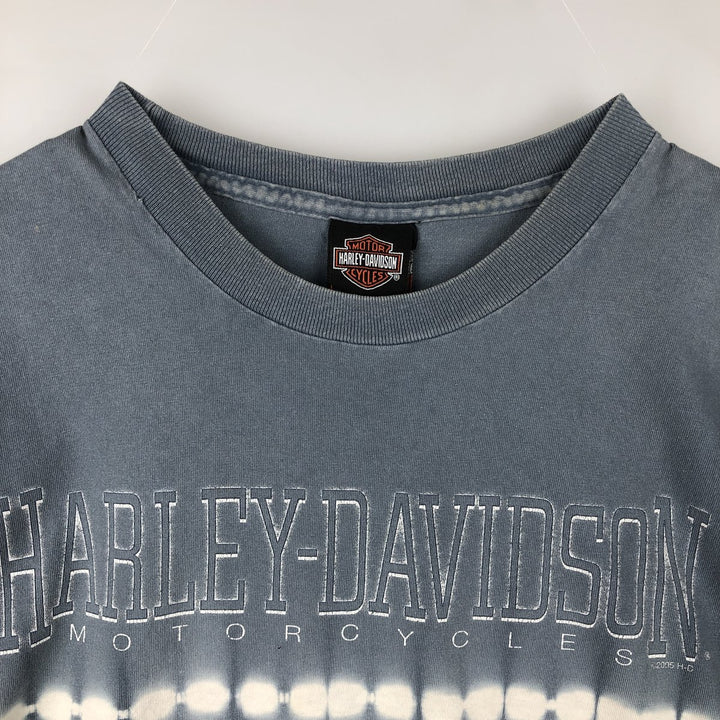 00'S Harley-Davidson Motorcycle Bike T-shirt Made in USA Men's L size cotton gray type Vintage Second Hand