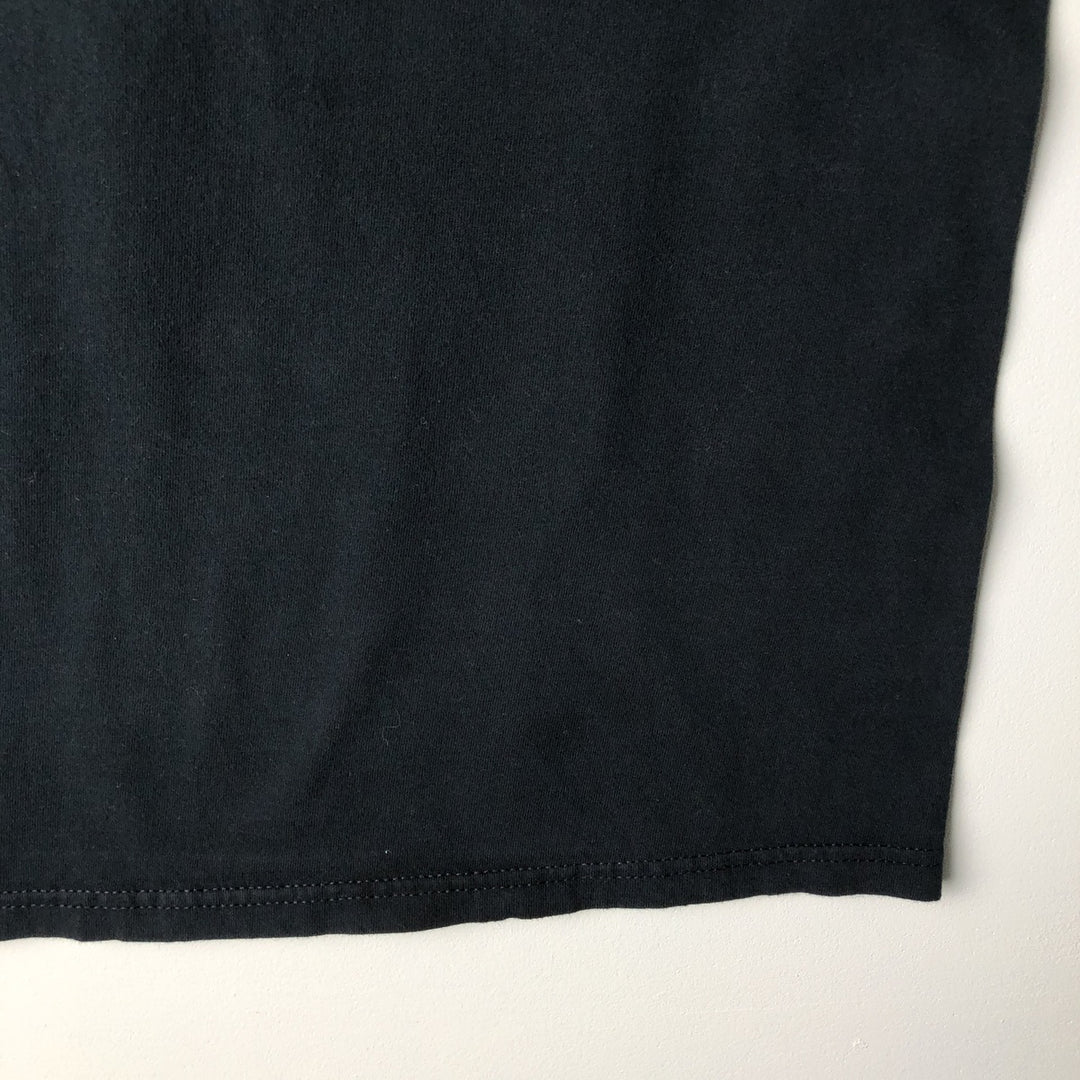 90'S Harley-Davidson Henley Neck Motorcycle T-Shirt, Made in USA, Men's Size M (approx.), Vintage cotton black type Vintage Second Hand