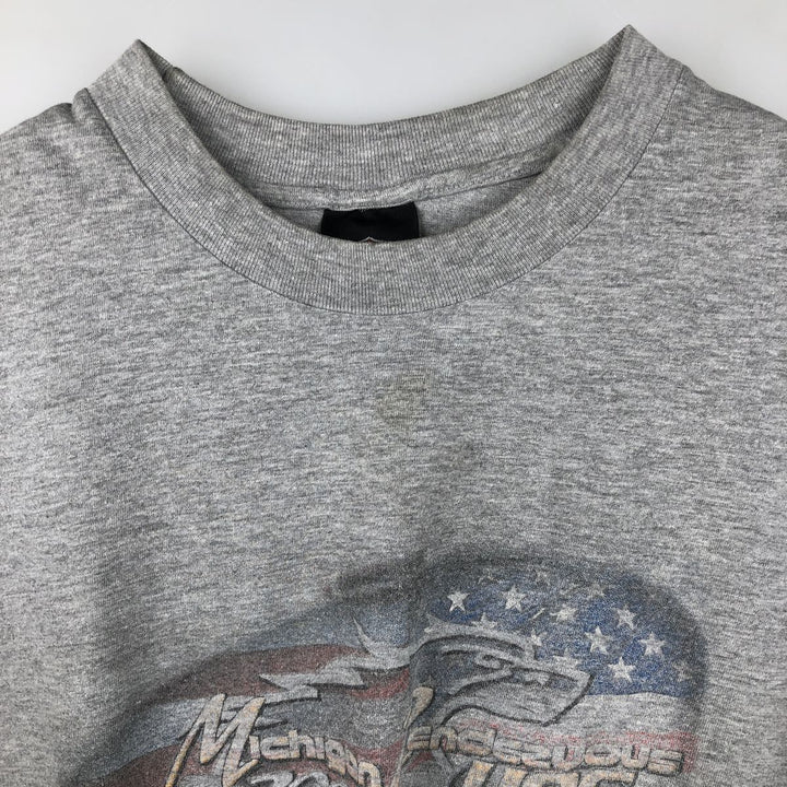 Harley-Davidson Eagle Pattern Motorcycle Bike T-shirt Made in USA Men's XL cotton gray type Vintage Second Hand