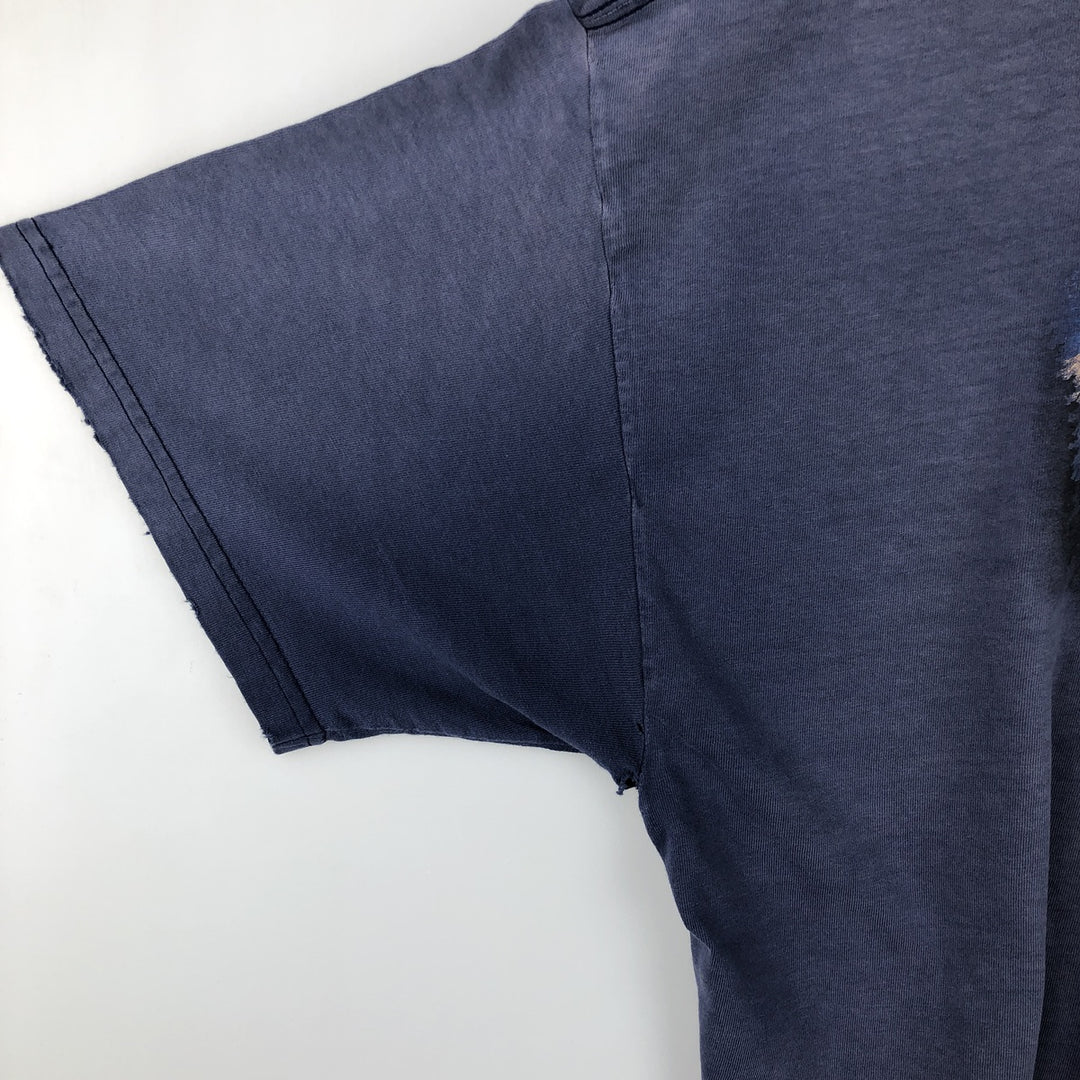 00'S Harley-Davidson Eagle Pattern Motorcycle Bike T-shirt Men's XXL cotton Navy blue Vintage Second Hand