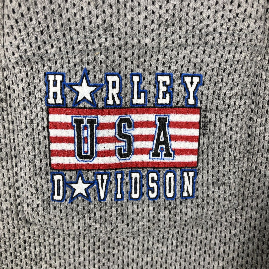 Harley-Davidson Stars and Stripes Motorcycle T-Shirt, Made in USA, Men's Size L unclear gray type Vintage Second Hand