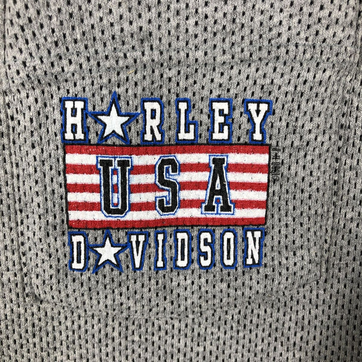 Harley-Davidson Stars and Stripes Motorcycle T-Shirt, Made in USA, Men's Size L unclear gray type Vintage Second Hand