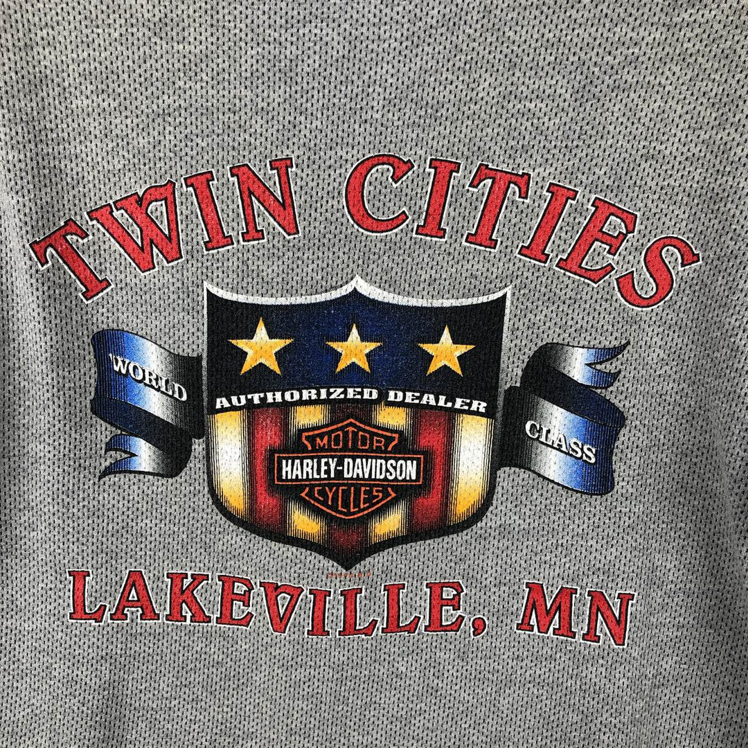 Harley-Davidson Stars and Stripes Motorcycle T-Shirt, Made in USA, Men's Size L unclear gray type Vintage Second Hand