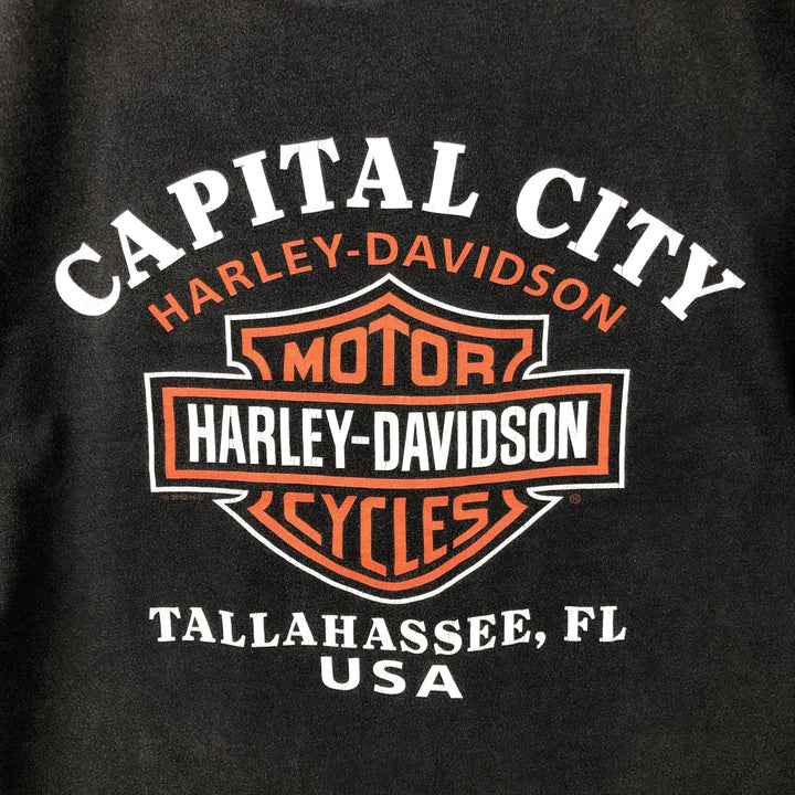 00'S Harley-Davidson Motorcycle Bike T-shirt Made in USA Men's L size cotton black type Vintage Second Hand