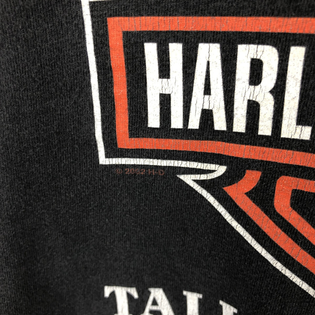 00'S Harley-Davidson Motorcycle Bike T-shirt Made in USA Men's L size cotton black type Vintage Second Hand