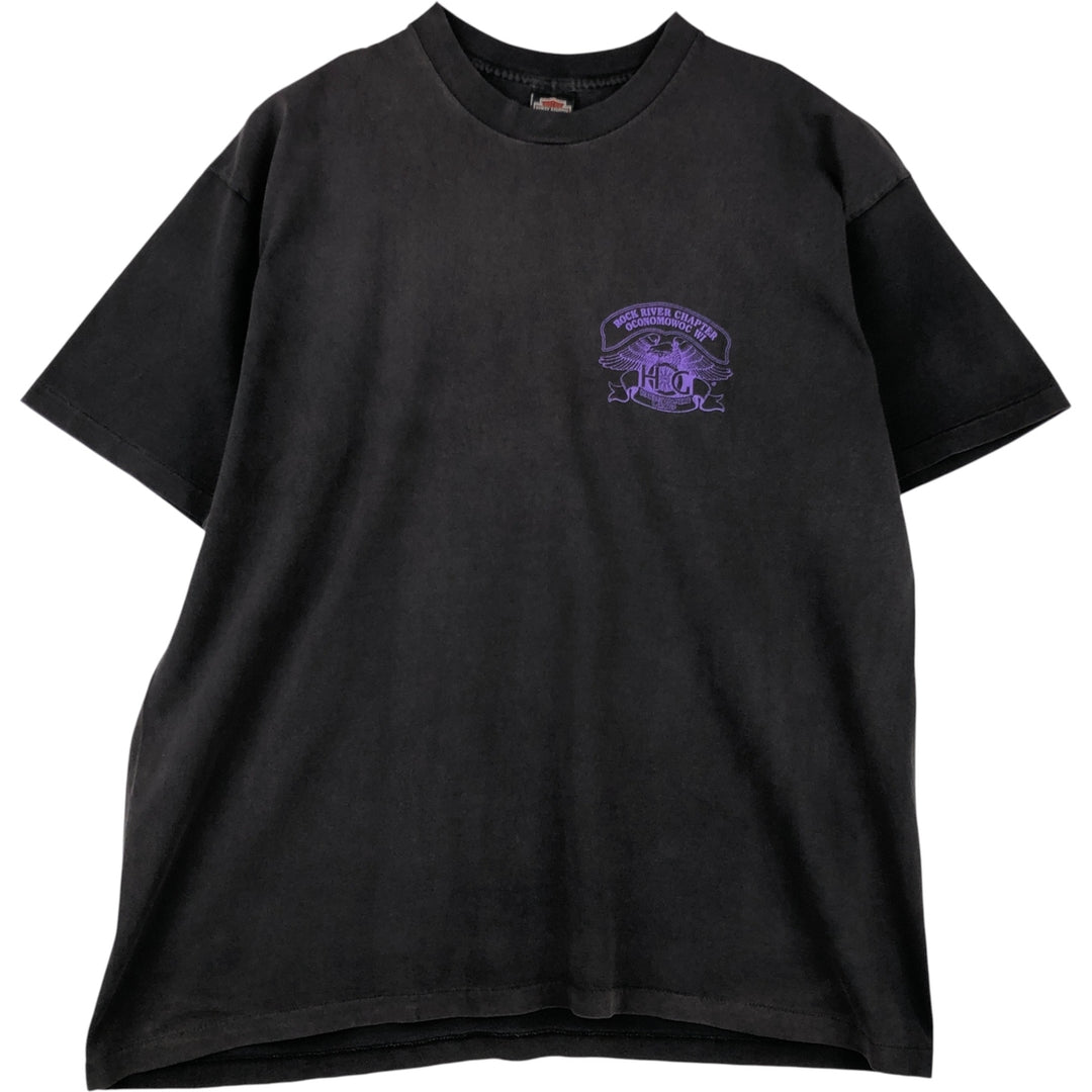 Harley-Davidson Motorcycle Bike T-shirt Made in USA Men's XXL cotton black type Vintage Second Hand