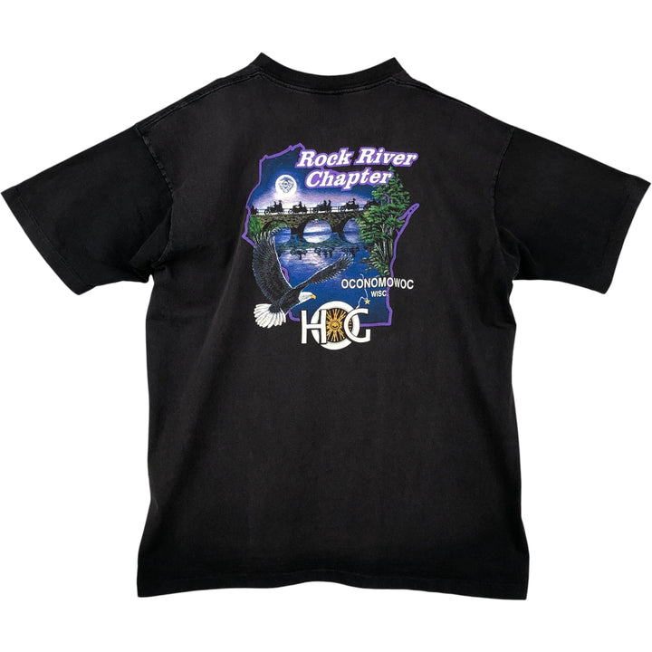 Harley-Davidson Motorcycle Bike T-shirt Made in USA Men's XXL cotton black type Vintage Second Hand