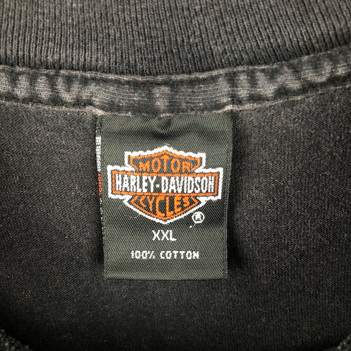 Harley-Davidson Motorcycle Bike T-shirt Made in USA Men's XXL cotton black type Vintage Second Hand