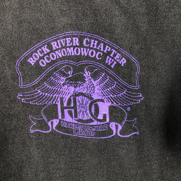 Harley-Davidson Motorcycle Bike T-shirt Made in USA Men's XXL cotton black type Vintage Second Hand
