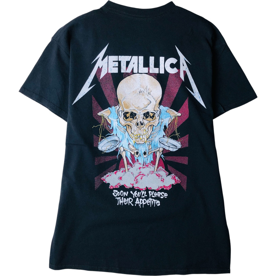 METALLICA Metallica Band T-shirt Band T Men's M size unclear black type Vintage Second Hand