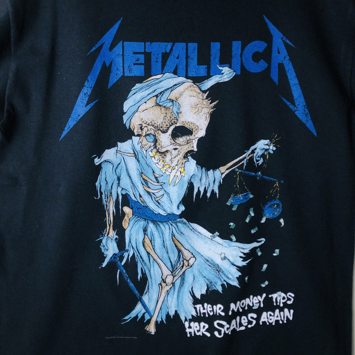 METALLICA Metallica Band T-shirt Band T Men's M size unclear black type Vintage Second Hand
