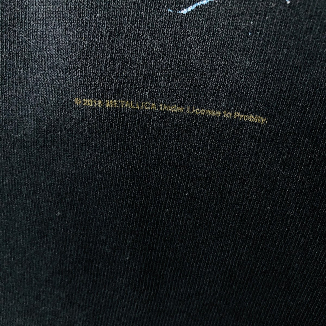 METALLICA Metallica Band T-shirt Band T Men's M size unclear black type Vintage Second Hand