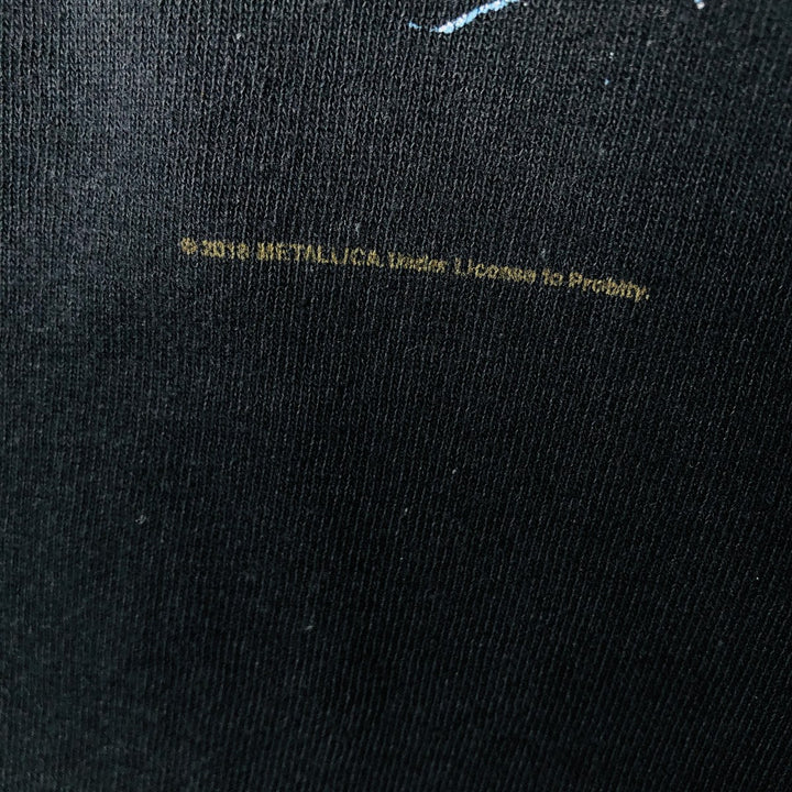 METALLICA Metallica Band T-shirt Band T Men's M size unclear black type Vintage Second Hand