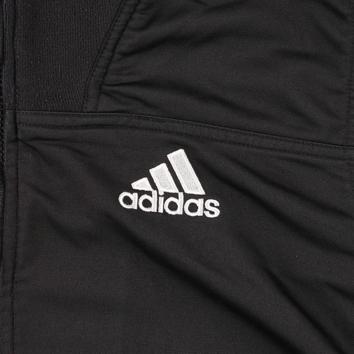 90s-00'S Adidas Jersey Track Jacket, Men's Size Medium polyester black type Vintage Second Hand