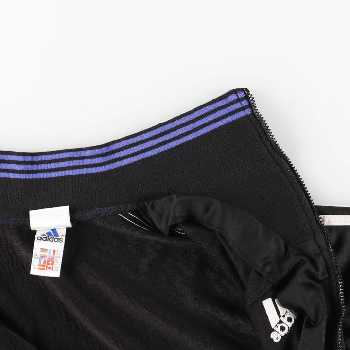90s-00'S Adidas Jersey Track Jacket, Men's Size Medium polyester black type Vintage Second Hand