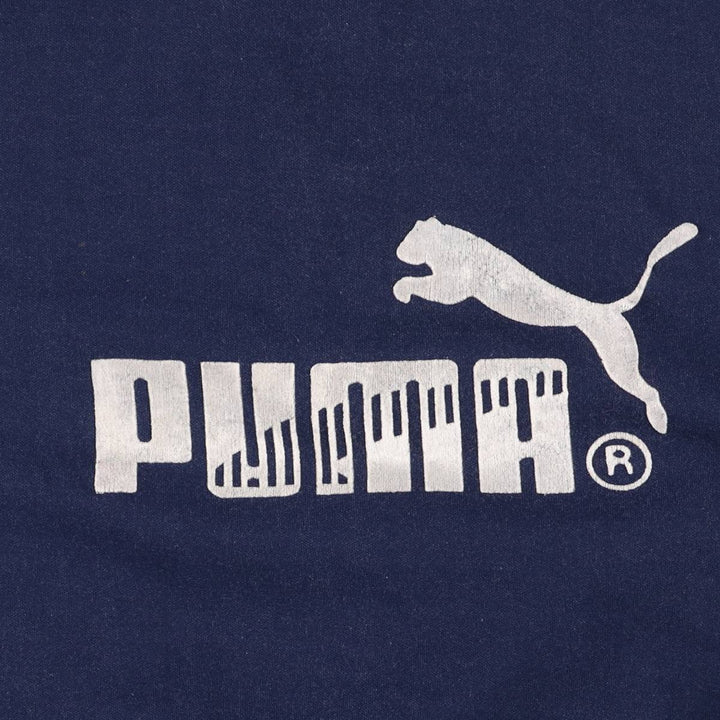 Vintage 1980'S Puma high-neck jersey pullover, men's size L polyamide navy blue type Vintage Second Hand