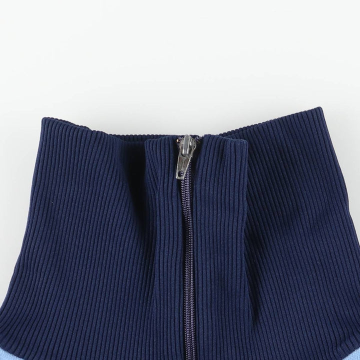 Vintage 1980'S Puma high-neck jersey pullover, men's size L polyamide navy blue type Vintage Second Hand