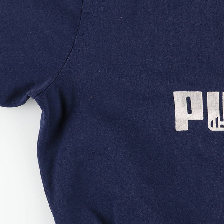 Vintage 1980'S Puma high-neck jersey pullover, men's size L polyamide navy blue type Vintage Second Hand
