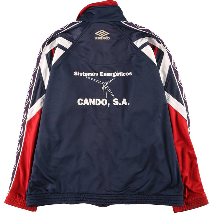 90'S UMBRO Jersey Track Jacket Men's XL Vintage polyester navy blue type Vintage Second Hand
