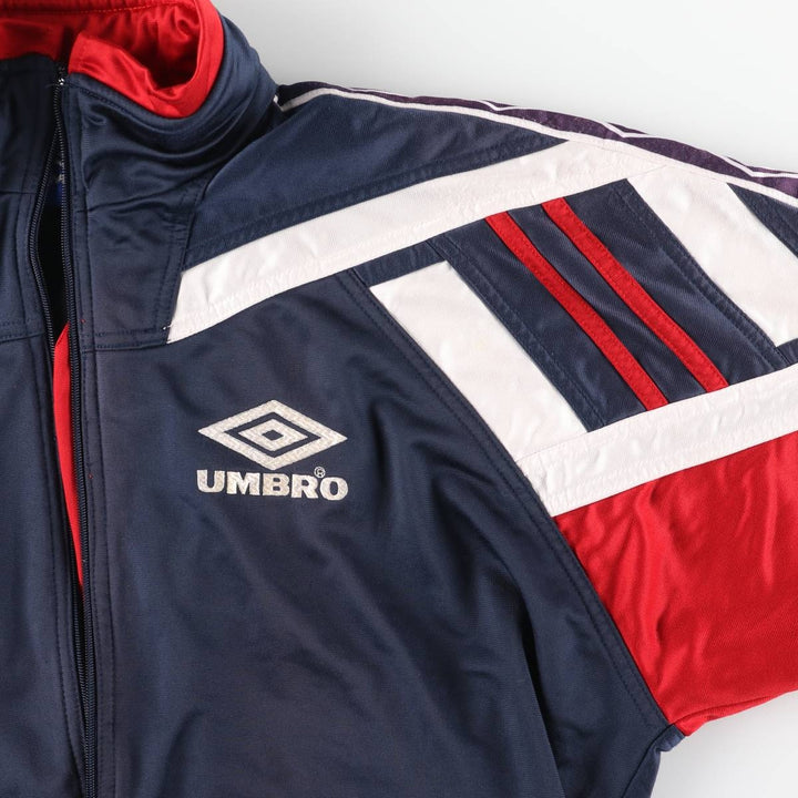 90'S UMBRO Jersey Track Jacket Men's XL Vintage polyester navy blue type Vintage Second Hand