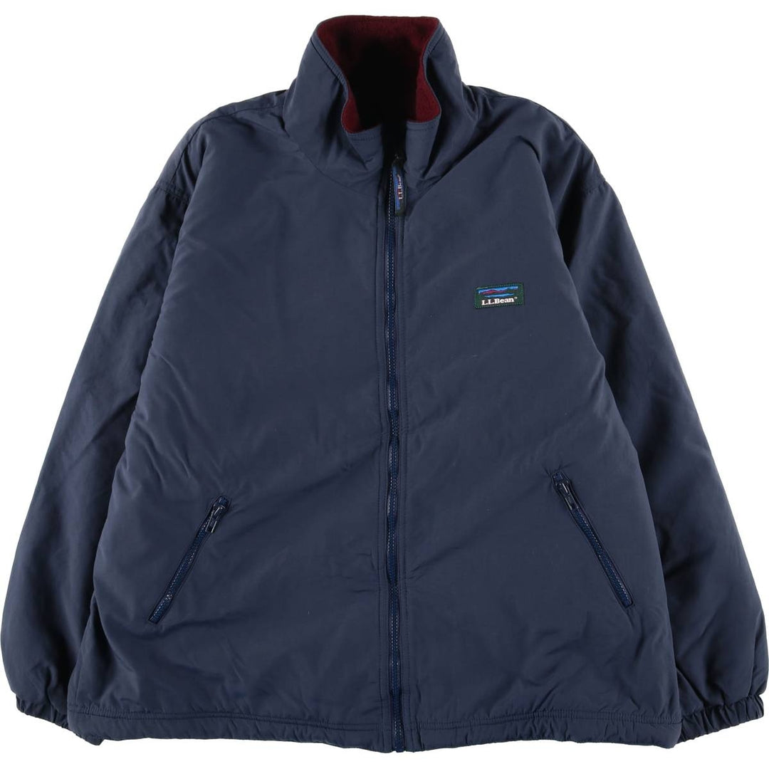Vintage LLBean Warm-up Jacket from the 1980'S and 1990s, a padded puffer jacket, size XL, for men. Nylon navy blue type Vintage Second Hand
