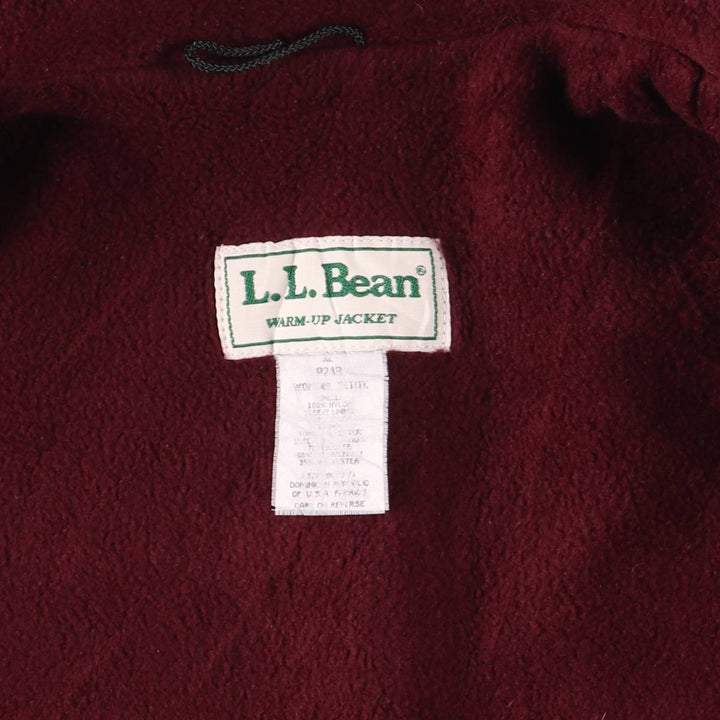 Vintage LLBean Warm-up Jacket from the 1980'S and 1990s, a padded puffer jacket, size XL, for men. Nylon navy blue type Vintage Second Hand