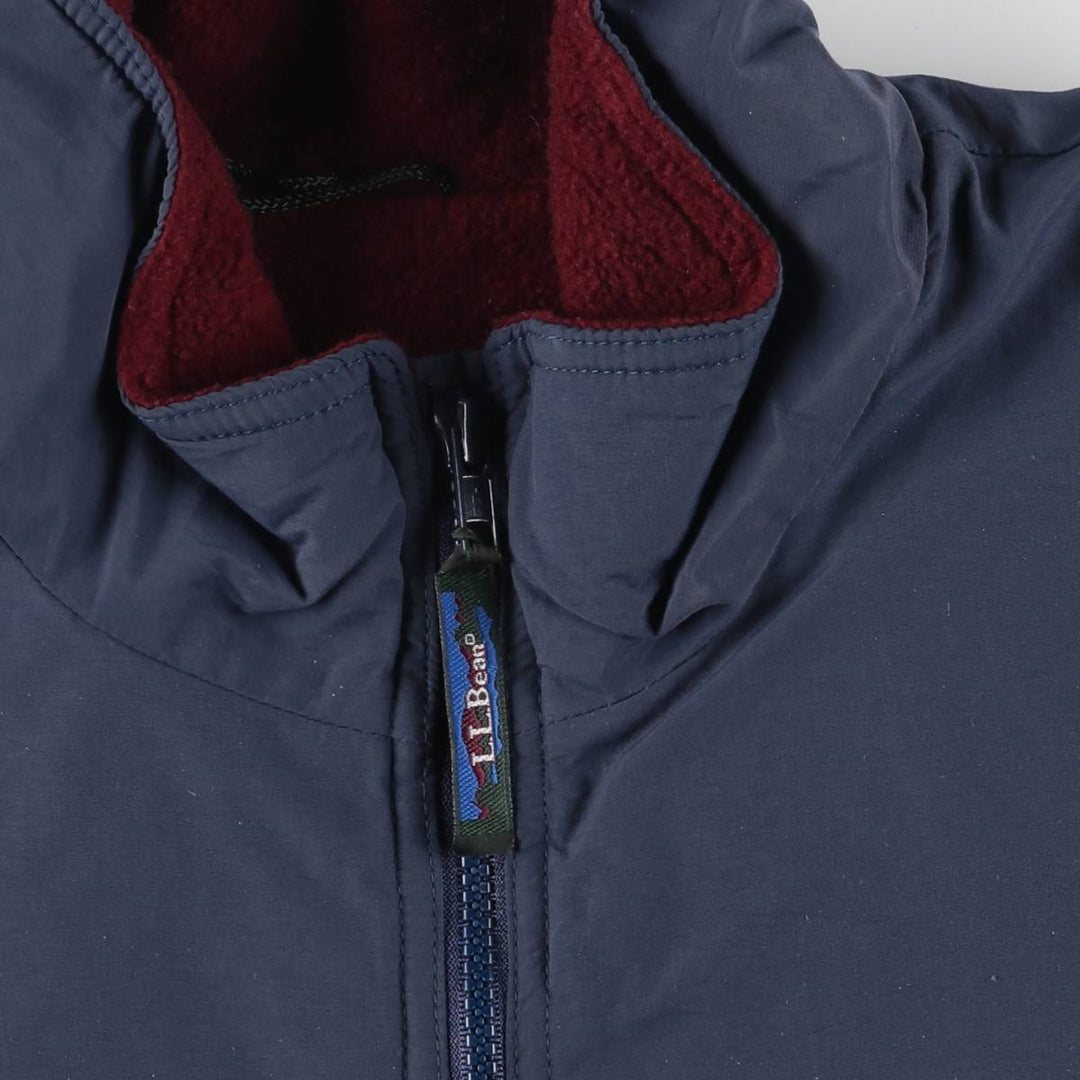 Vintage LLBean Warm-up Jacket from the 1980'S and 1990s, a padded puffer jacket, size XL, for men. Nylon navy blue type Vintage Second Hand