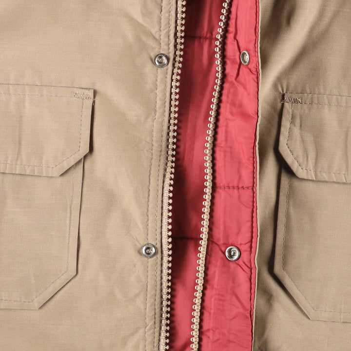 Vintage 1970'S Woolrich padded mountain jacket, shell jacket, and puffer jacket, made in the USA, size L, men's. polyester Beige type Vintage Second Hand