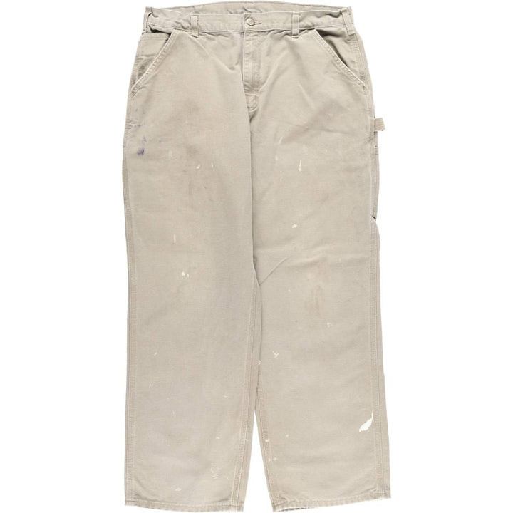 Carhartt Original Dungaree Fit Painted Duck Painter Pants, Men's, Size 35 cotton Khaki type Vintage Second Hand