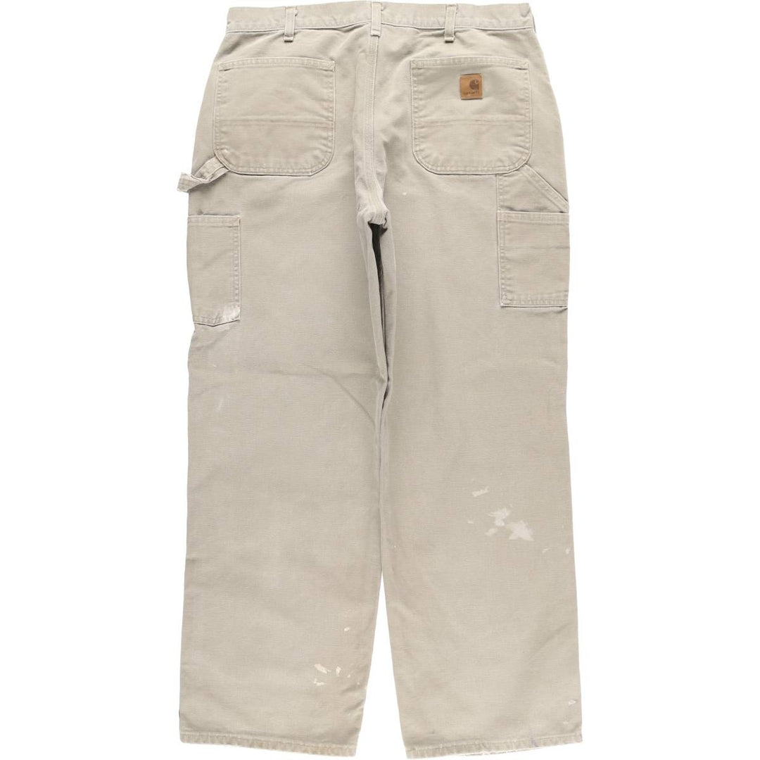 Carhartt Original Dungaree Fit Painted Duck Painter Pants, Men's, Size 35 cotton Khaki type Vintage Second Hand