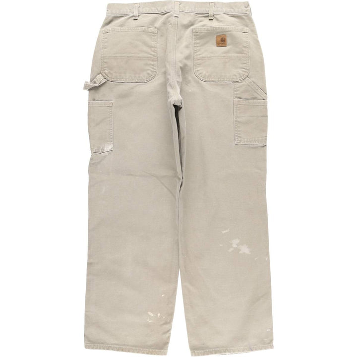 Carhartt Original Dungaree Fit Painted Duck Painter Pants, Men's, Size 35 cotton Khaki type Vintage Second Hand