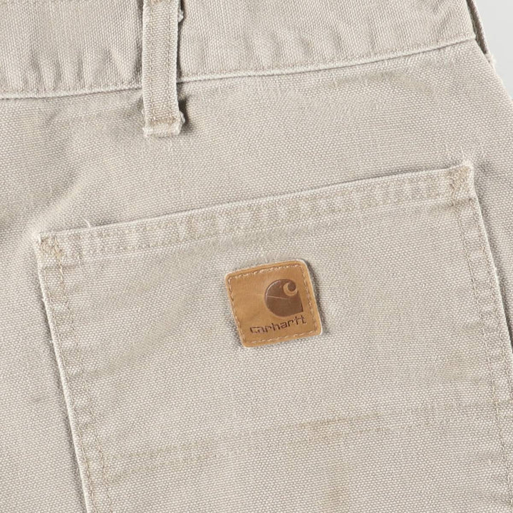 Carhartt Original Dungaree Fit Painted Duck Painter Pants, Men's, Size 35 cotton Khaki type Vintage Second Hand